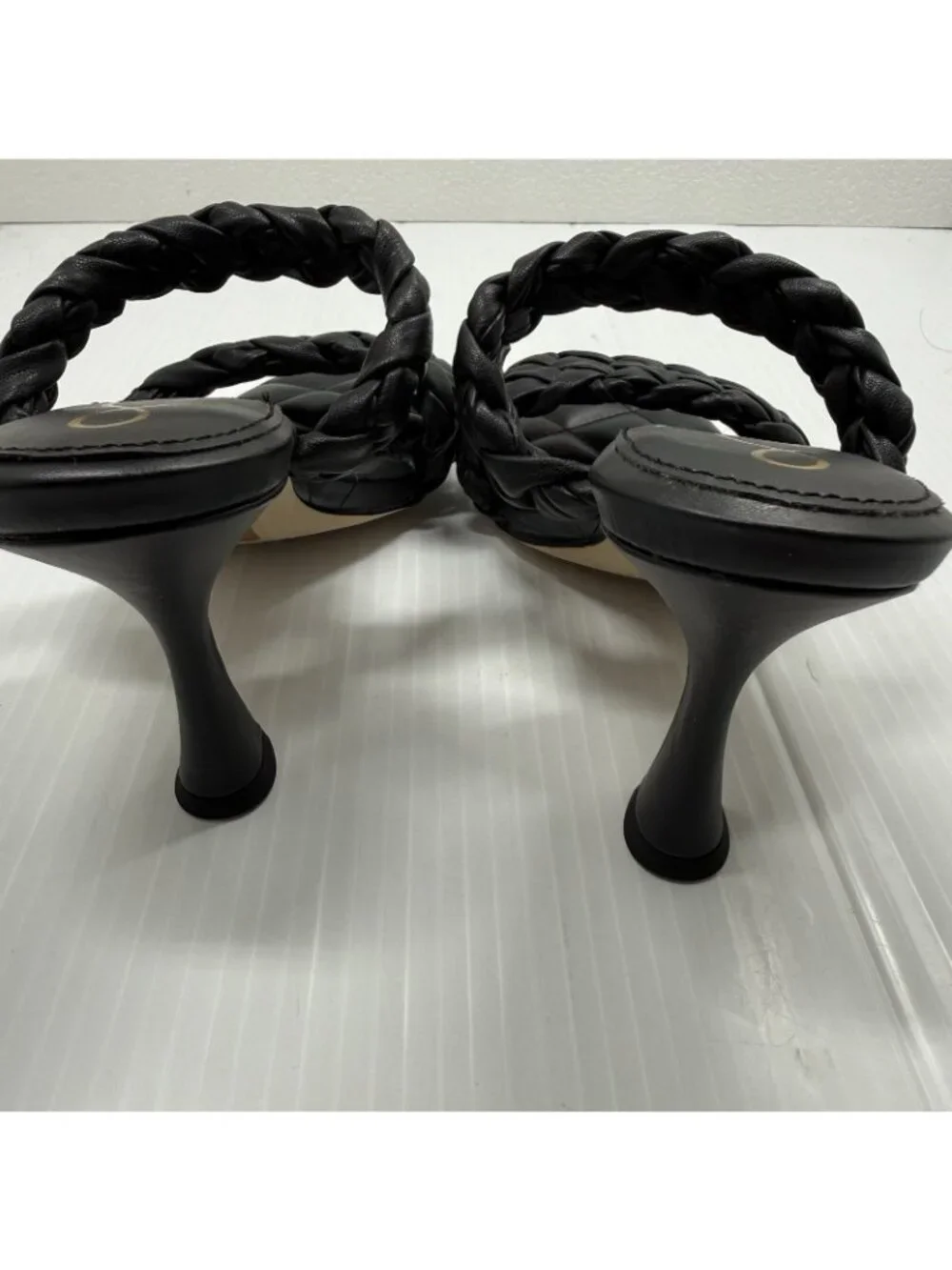 Sam Edelman Womens Meghan Braided Sandals Size 8 Black Quilted Boho Resort NWT